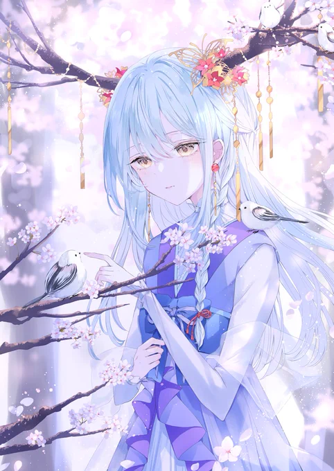 #一次創作祭り春の陣2025#刺さる人に届け一次創作祭り花と少女を描いてます 