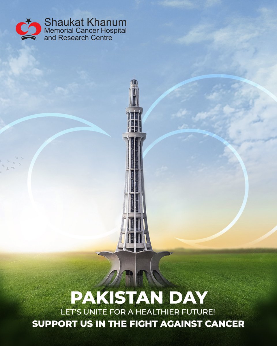 SKMCH's tweet photo. At Shaukat Khanum Hospitals, a child dreams of a future, a mother prays for a miracle, and a father clings to hope.

On this Pakistan Day, let’s unite once more—not just in celebration, but in compassion. 

To donate from anywhere in the world 👉 https://t.co/QPl9pCfLIv

#SKMCH https://t.co/9SyQLD5gRF