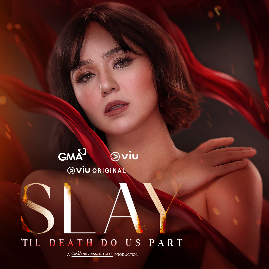 gmanetwork's tweet image. ONE DAY TO GO until the lies burn away. 🔥

#GMAxViuSLAY World TV premiere TOMORROW, 9:25 PM on GMA Prime, and 11:25 PM on GTV. Manood ng libre sa Viu anytime, anywhere! #SLAYonViu