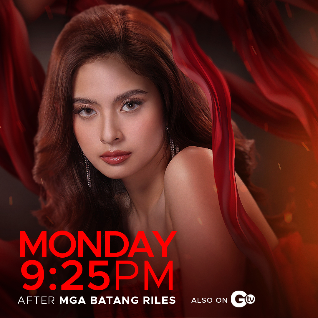 gmanetwork's tweet image. ONE DAY TO GO until the lies burn away. 🔥

#GMAxViuSLAY World TV premiere TOMORROW, 9:25 PM on GMA Prime, and 11:25 PM on GTV. Manood ng libre sa Viu anytime, anywhere! #SLAYonViu
