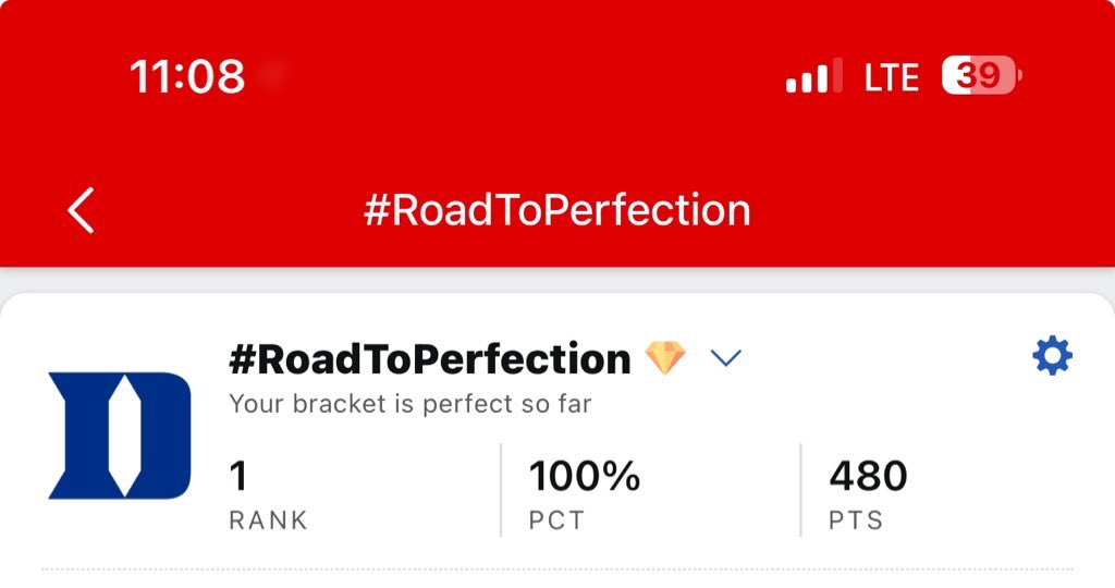 pj147892328420's tweet photo. 1 of 3 remaining #MarchMadness #RoadToPerfection #PerfectBracket 👀 https://t.co/P7x9SvFBgy