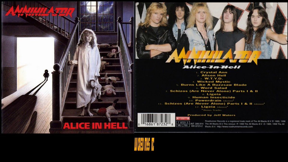 reisquarteu's tweet image. #Annihilator - "Alice in Hell" (Reissue 1998 - Full #AlbumStream - #ThrashMetal from #Canada): youtu.be/-D7LUHKJPBY \m/