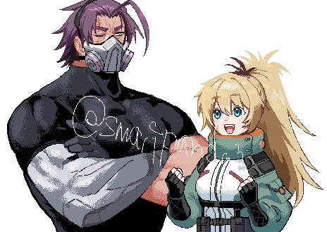ちょっと進んだドット絵ジョンラビ。デザインを勝手に変えるのはいつもの仕様です。 