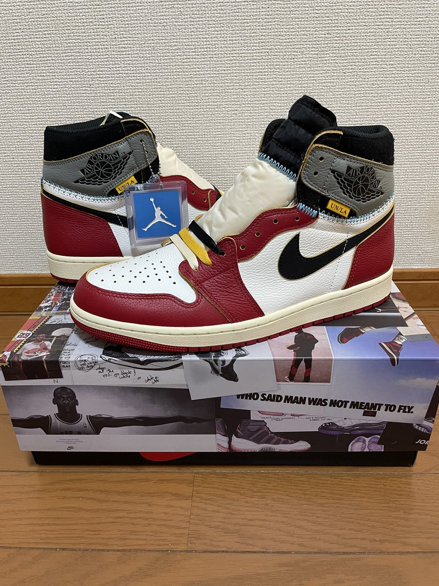 masahir62526532's tweet photo. UNION LA X JORDAN 1 RETRO HIGH OG SP 'CHICAGO SHADOW'
実物ヤバ🤣
今回は足数多めで良かった✨
union Tokyoさんありがとう🔥🙏🔥
大事に履きます😊
#union #uniontokyo #unionjordan #Nike #AJ1 #SNKRS https://t.co/W0zaRPRycw