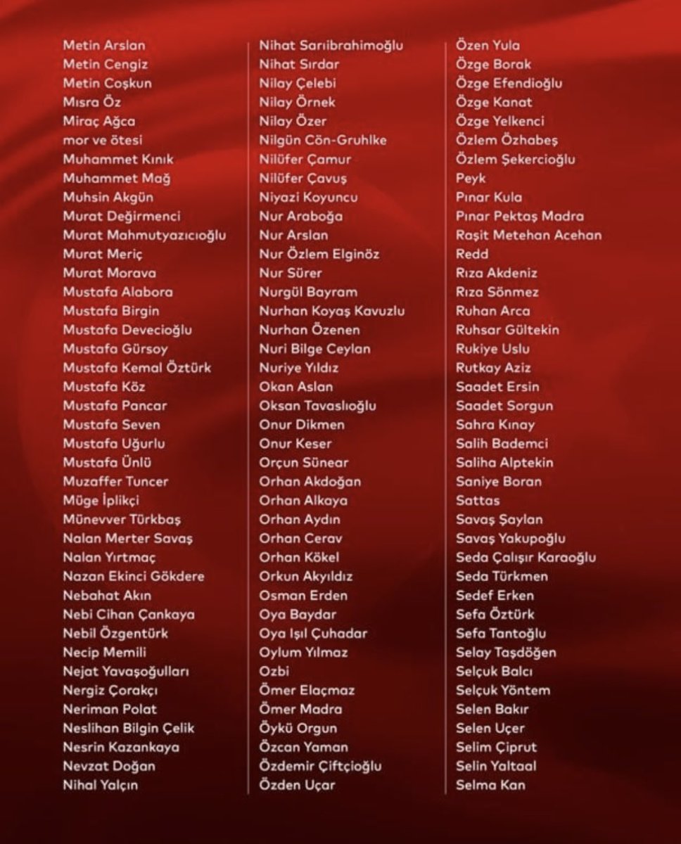 📌İmamoğlu’na destek açıklaması yapan oyuncu, yönetmen, şarkıcı ve edebiyatçıların listesi👇🏻
Hepsini yürekten kutluyorum👏👏👏
