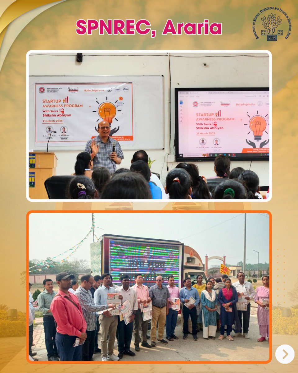 DSTTEBihar's tweet image. डी०एस०टी०टी०ई० बिहार के अंतर्गत संचालित विभिन्न राजकीय अभियंत्रण महाविद्यालयों में "बिहार दिवस" के अवसर पर विविध कार्यक्रम आयोजित किए गए। आप भी मनभावन झलक का अवलोकन करें।

#BiharDiwas2025 #DSTTEBihar #EngineeringColleges #StudentEngagement #CelebratingProgress #YouthEmpowerment