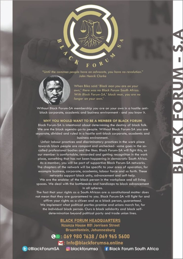 Black Professionals and Executive Managers are Vulnerable and trapped on a perpetual state of childhood at workplace. They are treated Cheap and Easily Dispensable. Since they are not unionised, they need an effective organisation which can protect and affirm their rights. Join