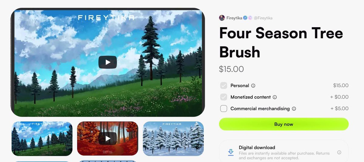 fireytika's tweet photo. Helloooo
My brushes now available on vgen ^^
#vgen #VGenShop #cspbrush #treebrush https://t.co/jKLOpAol0b