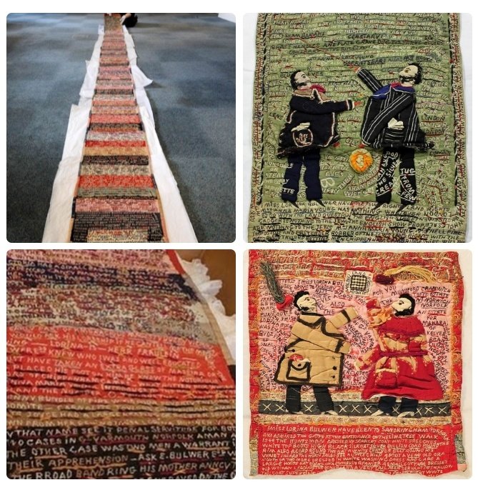 Lorina Bulwer, needle-worker incarcerated in the 'lunatic ward' of Great Yarmouth  Workhouse, UK, in 1894, created large scale samplers as a way to voice her  experience, highlighting her protests at her treatment and grim conditions #womensart