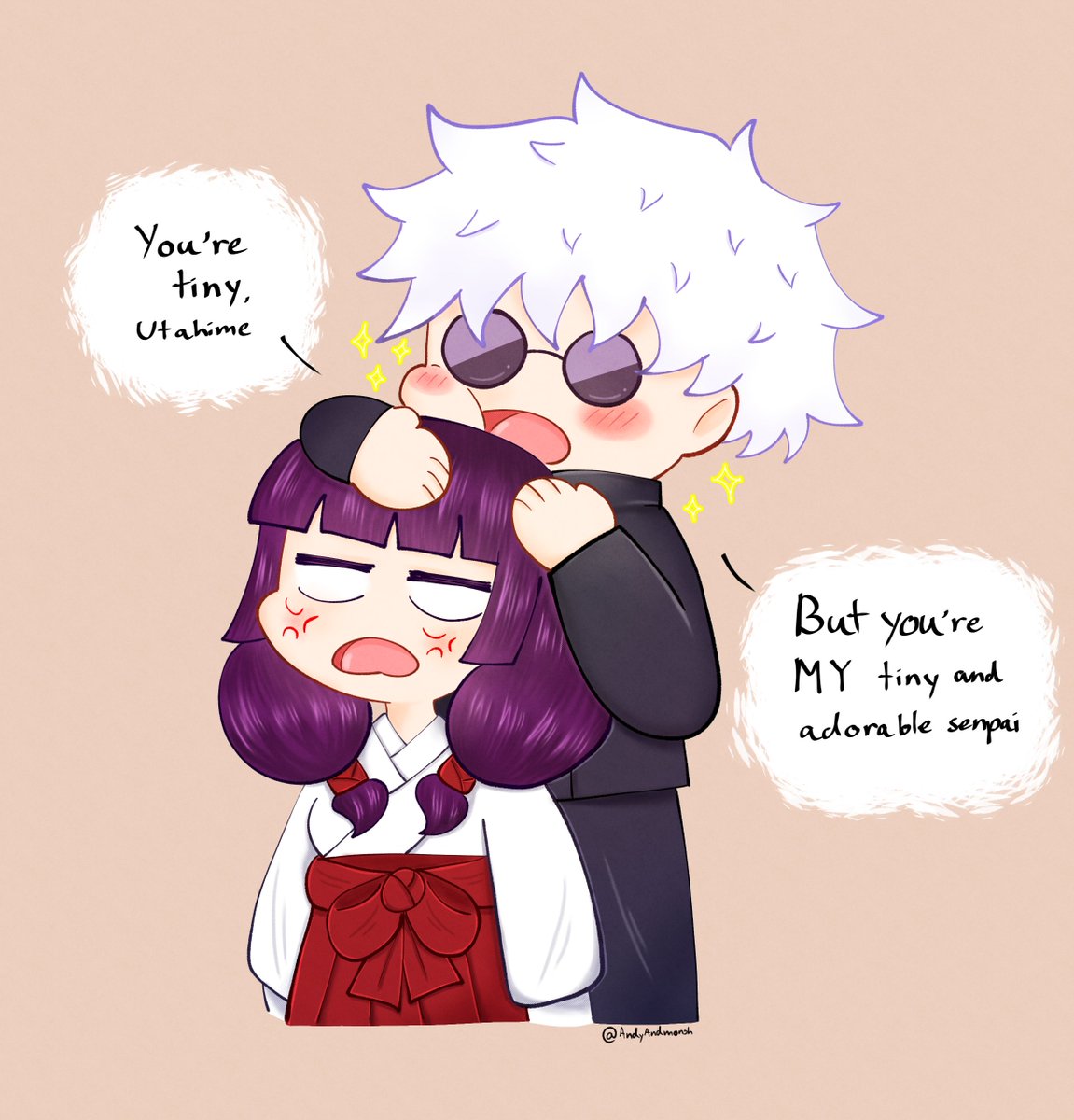 AndyAndmonsh's tweet photo. Cheer up, Utahime!

#satohime #gouta #gojohime #五歌 #โกะอุตะ #고죠우타 #ioriutahime #GojoSatoru https://t.co/RWTXj59gu8