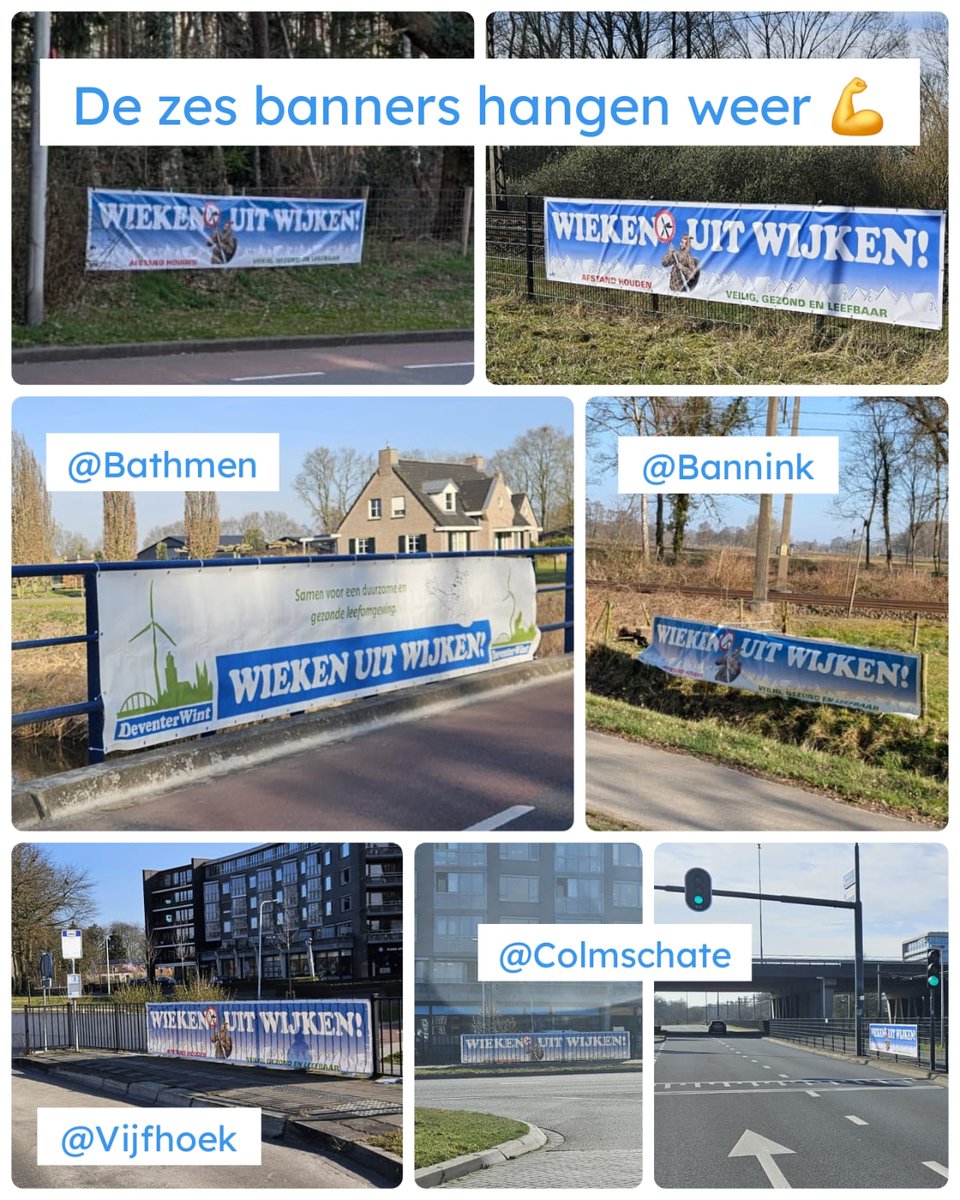 MarissaVolkersH's tweet photo. Daar zijn ze weer!
De banners hangen weer op strategische plekken in de buurt @DeventerGem
Of dat nodig is? Wij denken van wel, want zonder afstandsnorm van 10 keer tiphoogte zijn veel bewoners 'de pineut'!
๐ Waar woon jij?
#wiekenuitwijken
@DeventerWint @ds_Deventer https://t.co/OIrPs5liXB