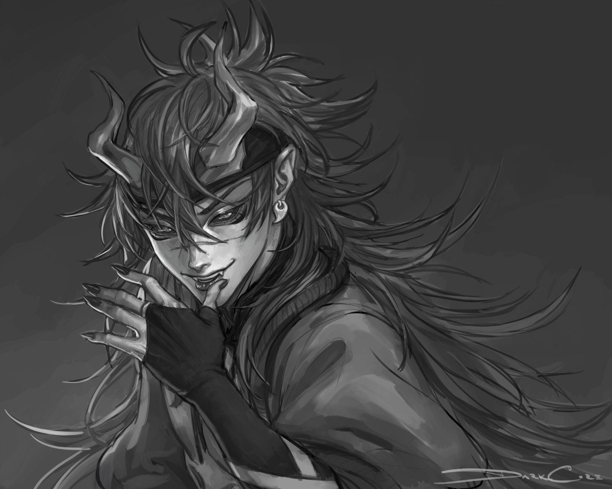 darkcore2943's tweet image. rough greyscale bust vgen commissions~
(client OC: Enji)
thank you so much for the support!!!!