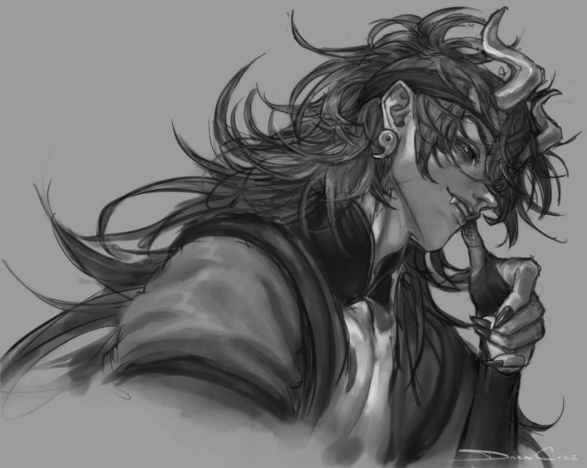 darkcore2943's tweet image. rough greyscale bust vgen commissions~
(client OC: Enji)
thank you so much for the support!!!!