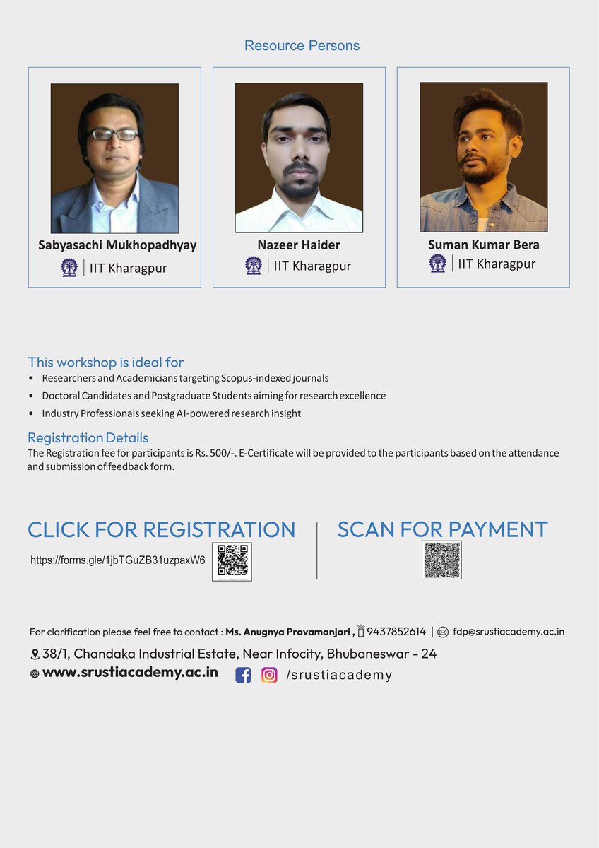 sabyasachi_uni's tweet image. Thanks to #SrustiAcademyofManagementandTechnology for inviting us as #ResourcePersons on the eve of the #FacultyDevelopmentProgram (#FDP) on #NeuralNetwork, #DeepLearning, #NLP and #Transformers.
#SumanKumarBera #NazeerHaider #SabyasachiMukhopadhyay #CD #CCDS #IITKGP @IITKgp