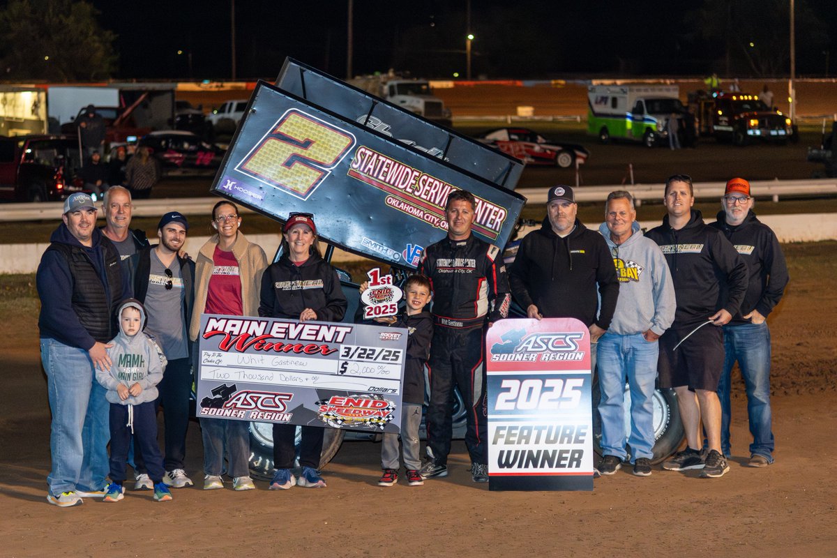American Sprint Car Series (@ascsracing) on Twitter photo The night was right for Whit Gastineau, who led start-to-finish with the <a href="/ASCSSooner/">ASCS Sooner</a> Region at Enid Speedway.
Find out more at ascsracing.com/news/whit-gast… The night was right for Whit Gastineau, who led start-to-finish with the <a href="/ASCSSooner/">ASCS Sooner</a> Region at Enid Speedway.
Find out more at ascsracing.com/news/whit-gast…