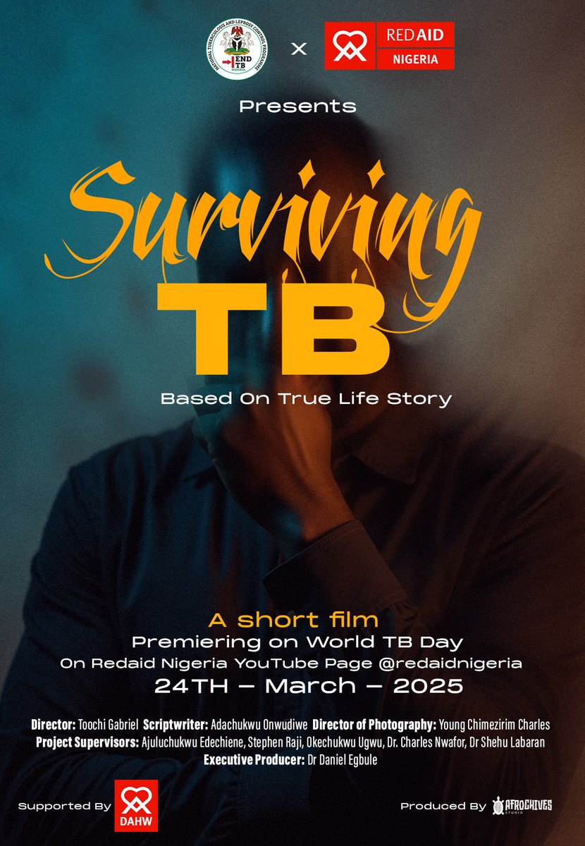 🚨 PREMIERE ALERT! 🚨

This World TB Day, March 24, 2025, join us for the premiere of "Surviving TB", a powerful short film that sheds light on the unseen struggles of TB survivors.

Produced by <a href="/afrochives/">Afrochives Studio</a>