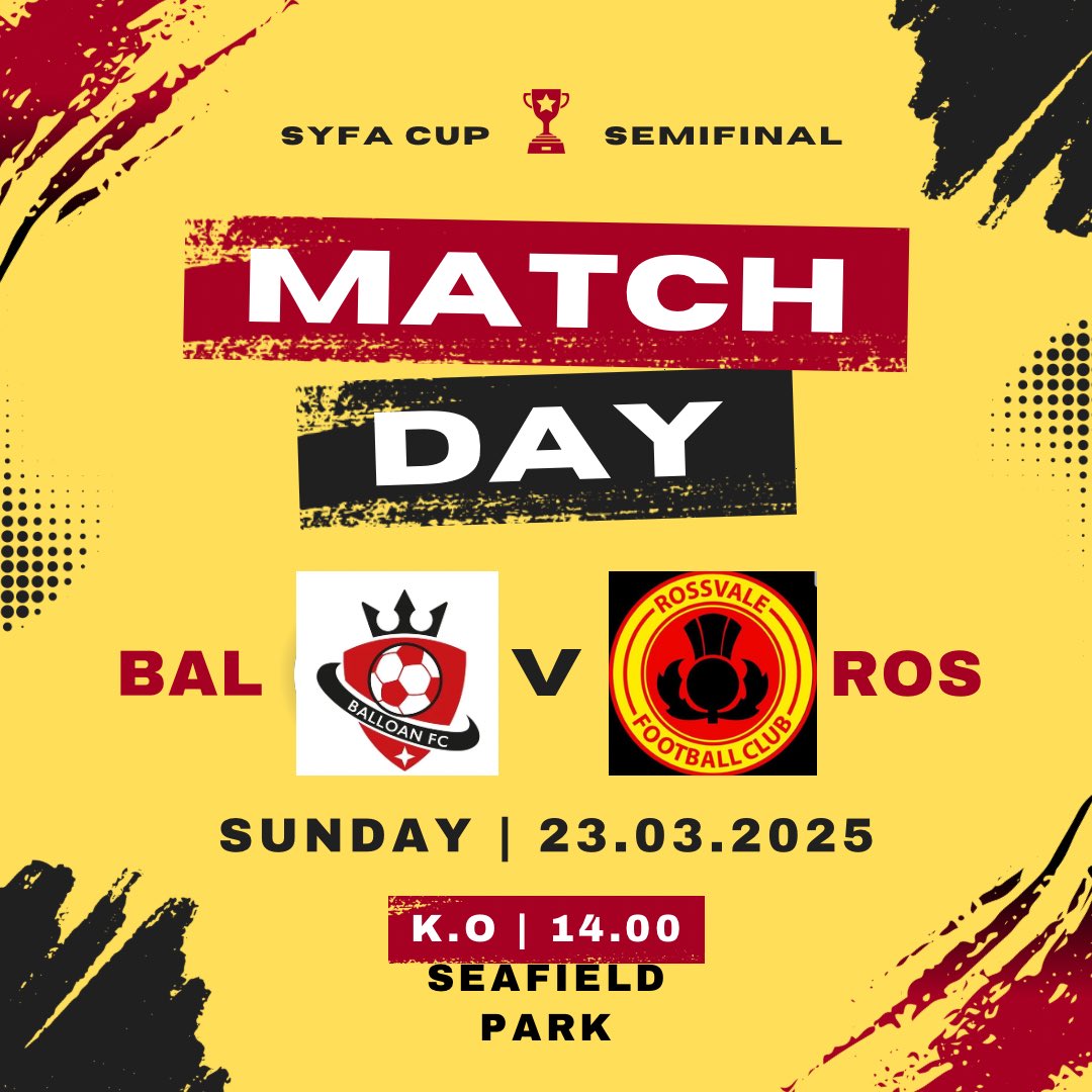 SYFA U18 Cup Semifinal today, with an early start to catch the team coach to Grantown-on -Spey. Good luck boys!