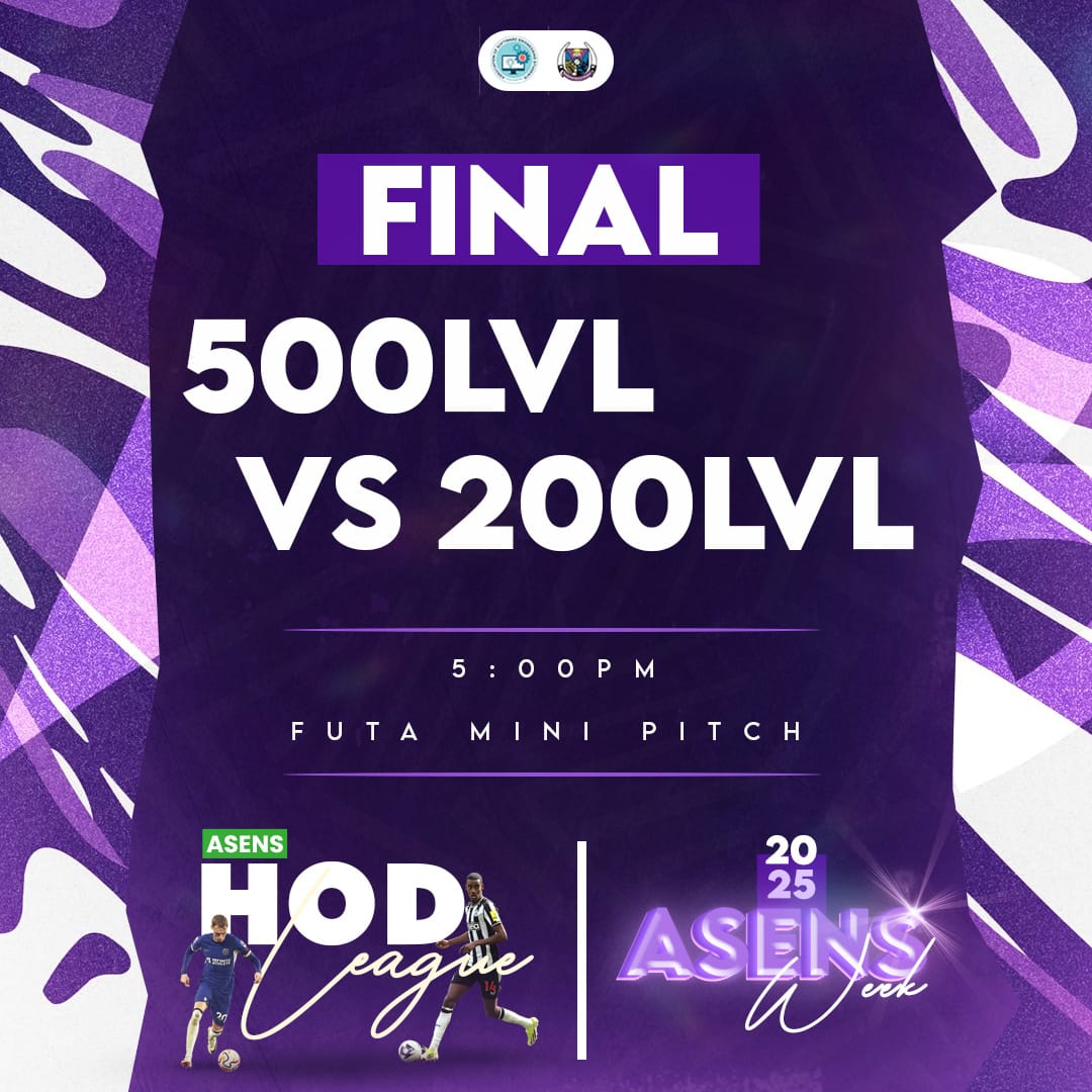 ASENS_FUTA's tweet photo. 🚨🚨Match update 🚨🚨
 *ASENS HOD'S CUP* 
*FINAL*🏆

*Penalty shootout !!!*
SEN500 4️⃣-4️⃣ SEN200

‼️Match postponed till tomorrow https://t.co/Ffp9neP3O5