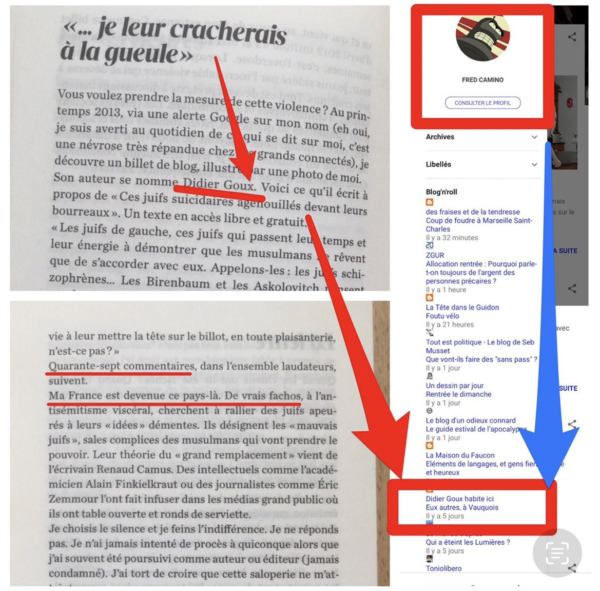 bembelly's tweet photo. Help! Qui a des news de #Ma_Go_Fred aka @elc95? Alors tu n’viens plus aux manifs contre le #racisme & l’#extrêmedroite⁉️
Ah oui t’es @PrintempsRepub donc de l’autre côté. Va bien ta @celine_pina?
Et ton adorable @Aminelkhatmi tjours identiTaré⁉️PS: Moi pas oublié toi #TasVu?🤡 https://t.co/iBg7qESWLo