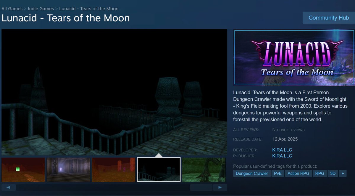 FPSthetics's tweet photo. Dude WHAT why did nobody tell me there's a new Lunacid expansion coming in mid April and it's built on the God damn King's Field Sword of Moonlight engine?? I am gonna be all over this. https://t.co/7Fa1bzhO2k