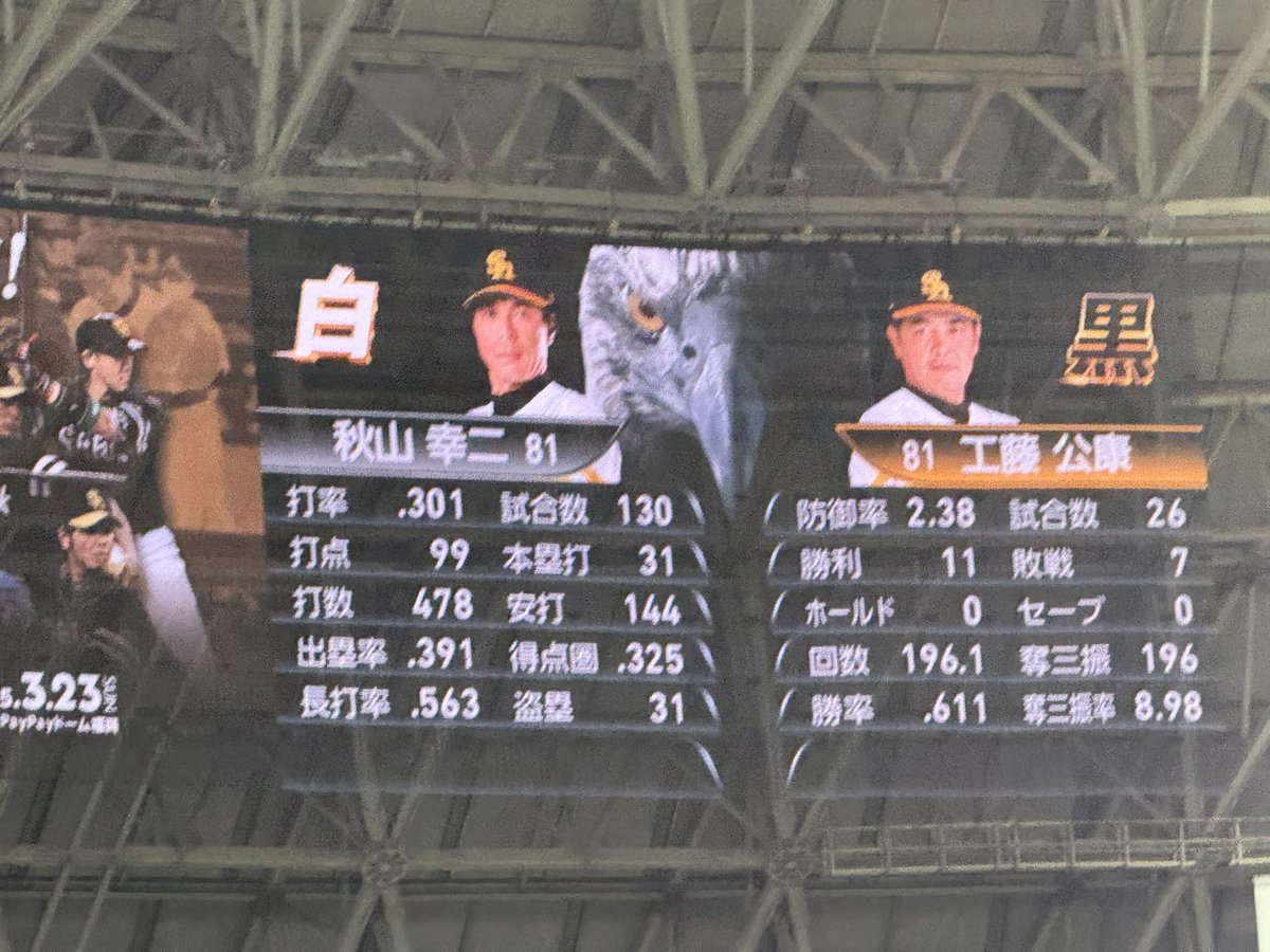 heko_maetera's tweet photo. 工藤公康監督と城島健司捕手のバッテリー復活‼︎
バッター秋山幸二監督
もう夢の場所。
いや野球場だよ。
リアル、フィールドオブドリームス
#SoftbankHawks #20thAnniversary #SPECIALMATCH #OB戦 https://t.co/dWWgnyPiVr