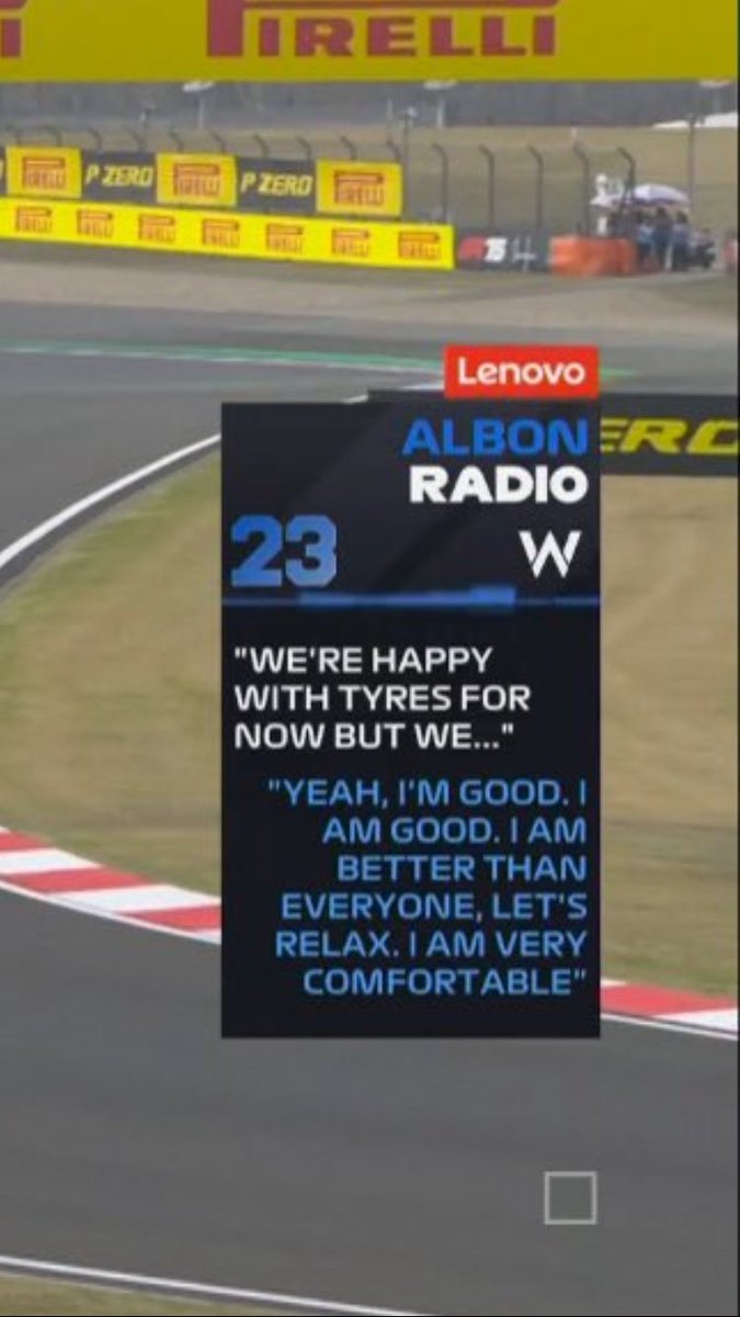 I talk like this after a couple of beers 

#f1 #ChineseGP #albon