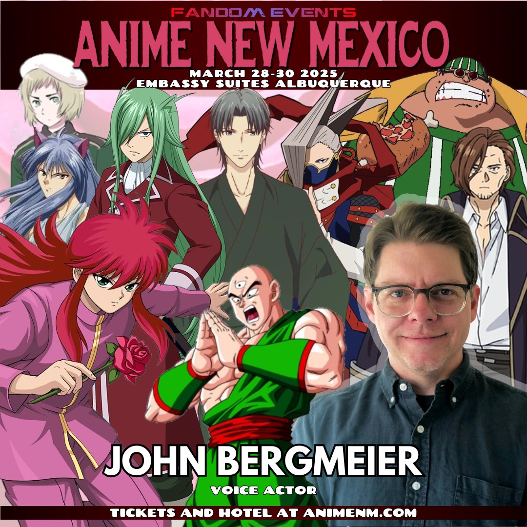 DMJConsult23's tweet photo. Next weekend, meet @johnburgmeier at Anime New Mexico by @events_fandom in #Albuquerque, #NewMexico, #USA.

Further info here: https://t.co/cuDRmMpxle

#JohnBurgmeier
#DragonBallZ #FairyTail #MyHeroAcademia #OnePiece #FruitsBasket #YuYuHakusho #Noragami https://t.co/xU2NBeMH3S