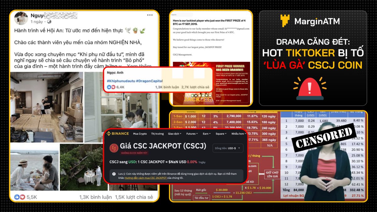 🚨 DRAMA: HOT TIKTOKER *NA BỊ TỐ LỪA ĐẢO, LÙA GÀ TỪ DỰ ÁN CSC JACKPOT ($CSCJ)?

Những ngày qua, cộng đồng mạng Việt Nam, đặc biệt là các hội nhóm về đầu tư, nhà cửa, lifestyle, đang bàn tán sôi nổi về drama liên quan đến một hot TikToker nổi tiếng mang tên