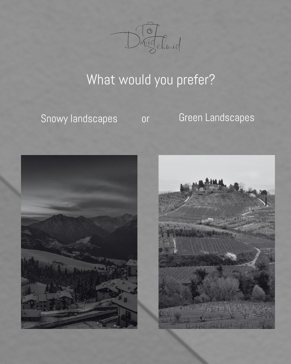 dschmidphoto's tweet image. Now that winter has finally ended, which side are you on? Do you already miss the crisp, snowy landscapes, or have you been counting down the days for spring’s greens to take over? ❄️➡️🌿

#WinterVsSpring #GreenLandscapes #WhiteLandscapes