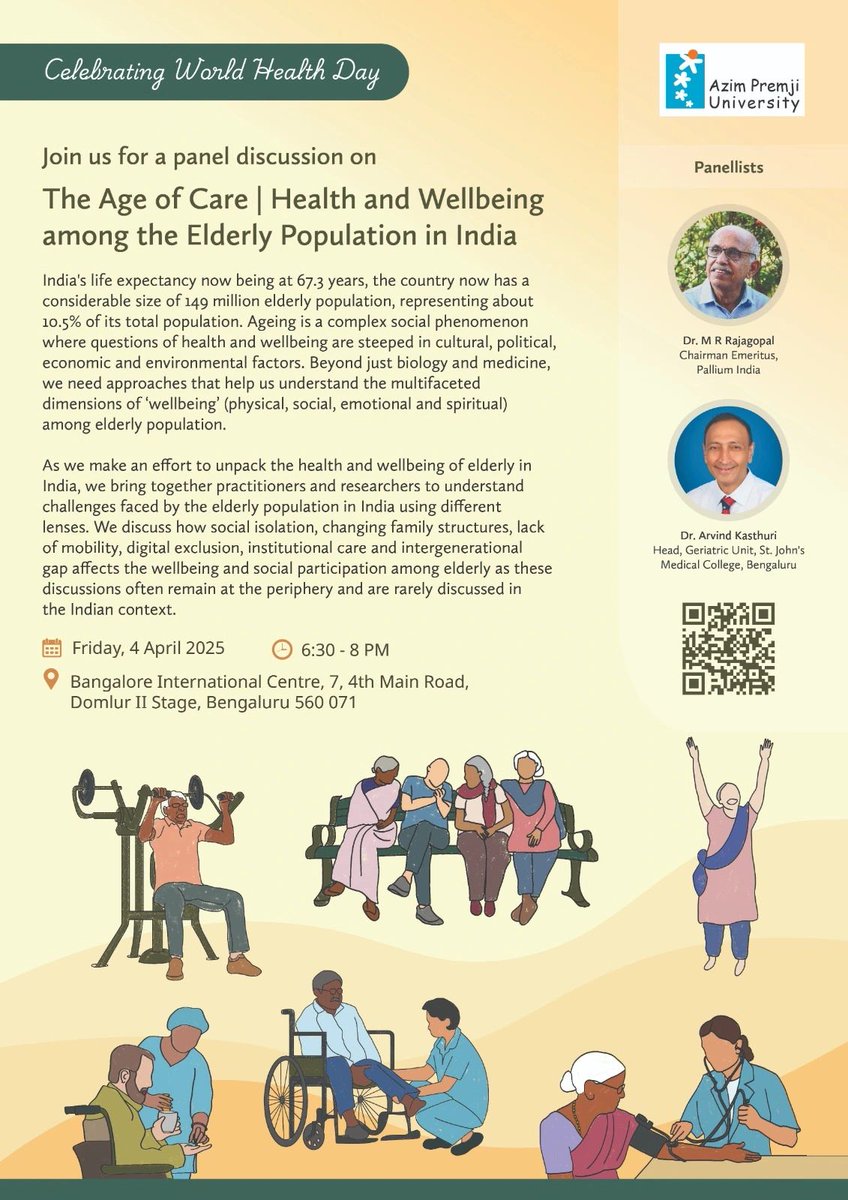 M.R.Rajagopal (@mrraj47) on Twitter photo So glad <a href="/azimpremjiuniv/">Azim Premji University</a> university is taking an interest in <a href="/Eldercare/">Eldercare</a>. It concerns everyone. If in Bengaluru, please try to attend - 04.04.2025. <a href="/palliumindia/">Pallium India</a> So glad <a href="/azimpremjiuniv/">Azim Premji University</a> university is taking an interest in <a href="/Eldercare/">Eldercare</a>. It concerns everyone. If in Bengaluru, please try to attend - 04.04.2025. <a href="/palliumindia/">Pallium India</a>