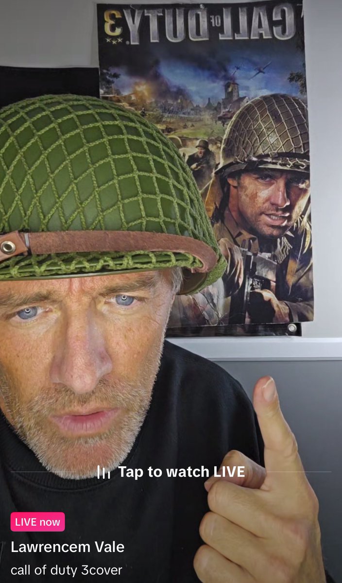 ratlobbers's tweet photo. Guy from the Call of Duty 3 cover art does livestreams on TikTok and just says Yep im the guy from the Call of Duty 3 cover art. So what? Never even played a video game in my life. https://t.co/lbNjYTyMtf