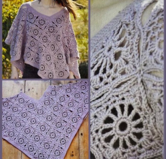 Crochet Granny Square Poncho 💜

This design features openwork lace motifs. A perfect choice for wearing layers in all seasons, it's sure to become your favourite. Imagine all the colours you can make this in 🧶
#MHHSBD #craftbizparty #earlybiz

dwcrochetpatterns.etsy.com/uk/listing/521…