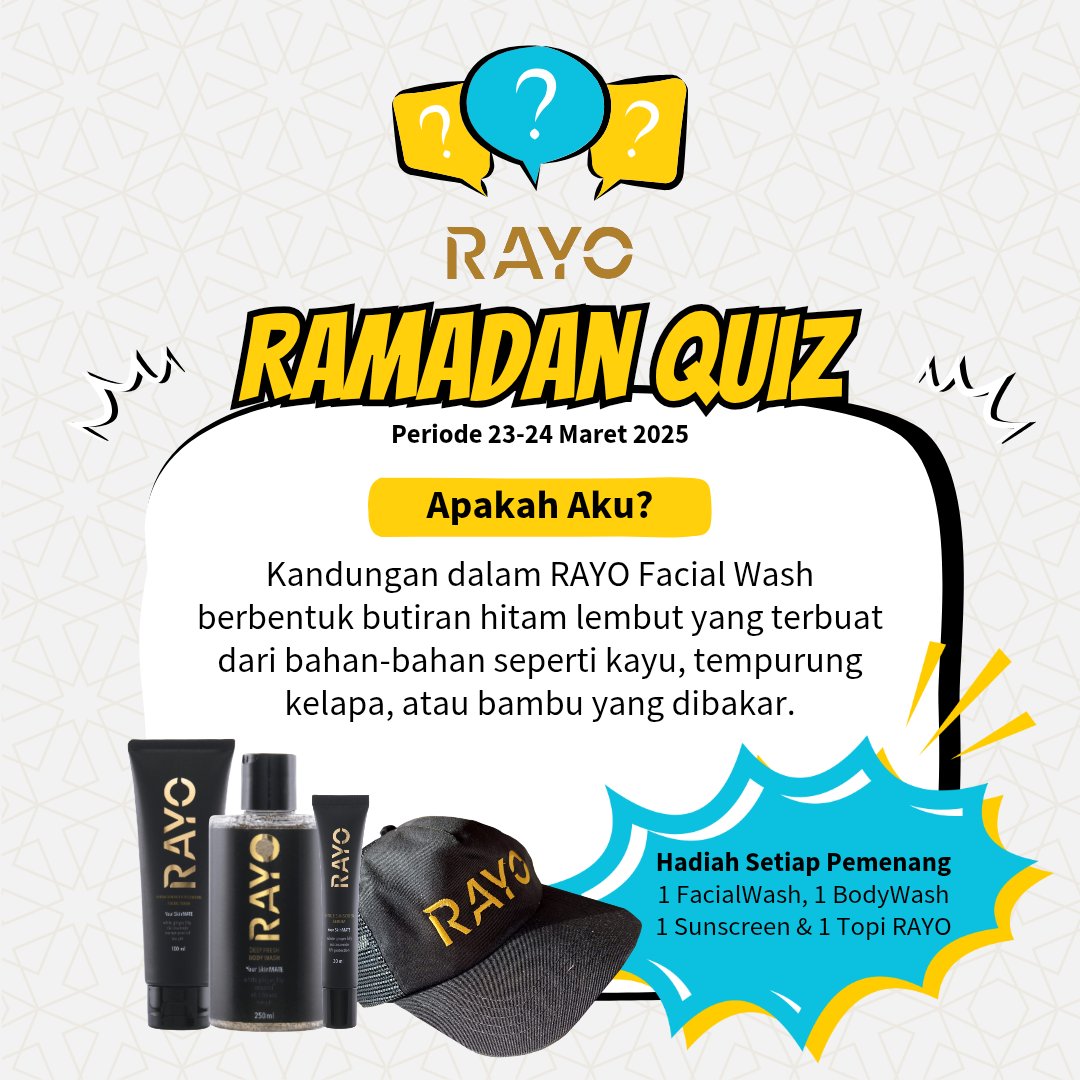 OfficialRayoid's tweet photo. RAYO RAMADAN QUIZ

TEBAK APAKAH AKU?
Jawab dan dapatkan hadiahnya untuk semua yang jawab dengan benar.

Caranya cek di akun IG RAYO 

#RAYOquiztime
#RamadanQuiz
#GiveAway https://t.co/Wv8eUhbkix