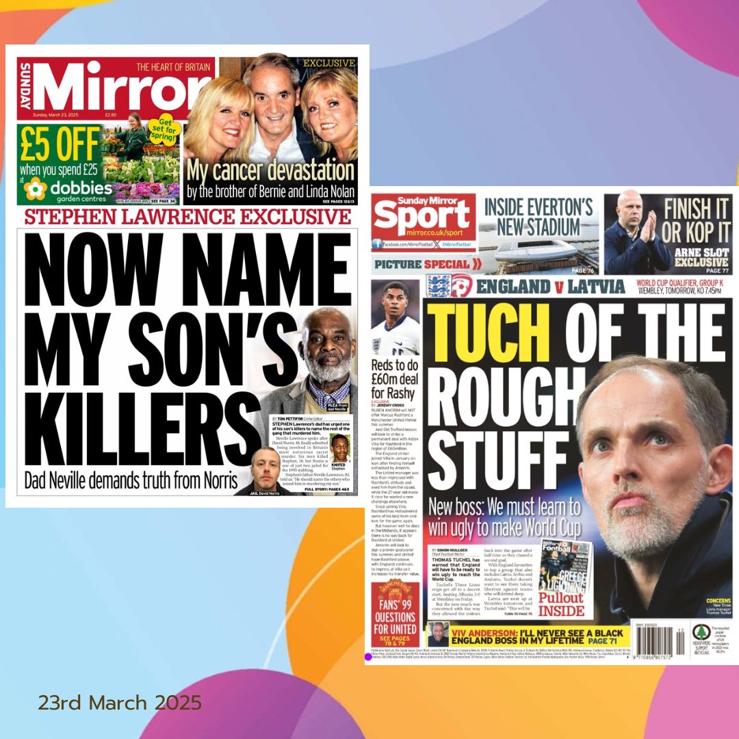 cfbcity_'s tweet photo. Sunday Mirror front and back page
#frontpagestoday #backpages #TomorrowsPapersToday #SundayPapers https://t.co/YHSPHGCnuu