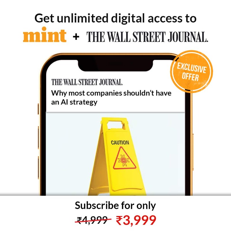 livemint's tweet photo. Stay ahead in business and markets! Mint + The Wall Street Journal offer exclusive investment insights at a never-before-seen discount. 

Why pay more? Get global and Indian stock market insights from WSJ &amp; Mint at a fraction of the cost. Limited offer – grab it now!