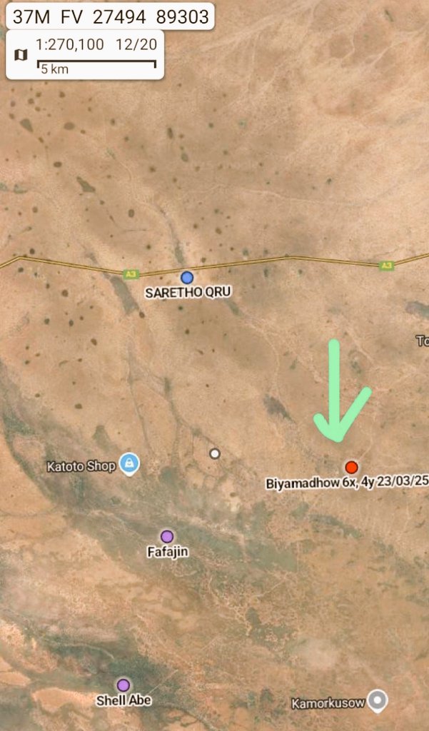 Incident Alert
Incident: Terrorist Attack
Location : Biyamadhow , Fafi, Garissa
ID:20250323

Issues: Suspected Al-shabab militia attacked and overrun a National Police Reservist Camp located at BIYAMADHOW, 6 officers KIA and 4 SWIA

 Militia used assorted weapons.