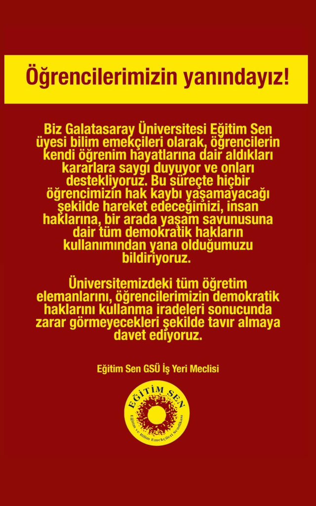 Boykotu destekliyorum.