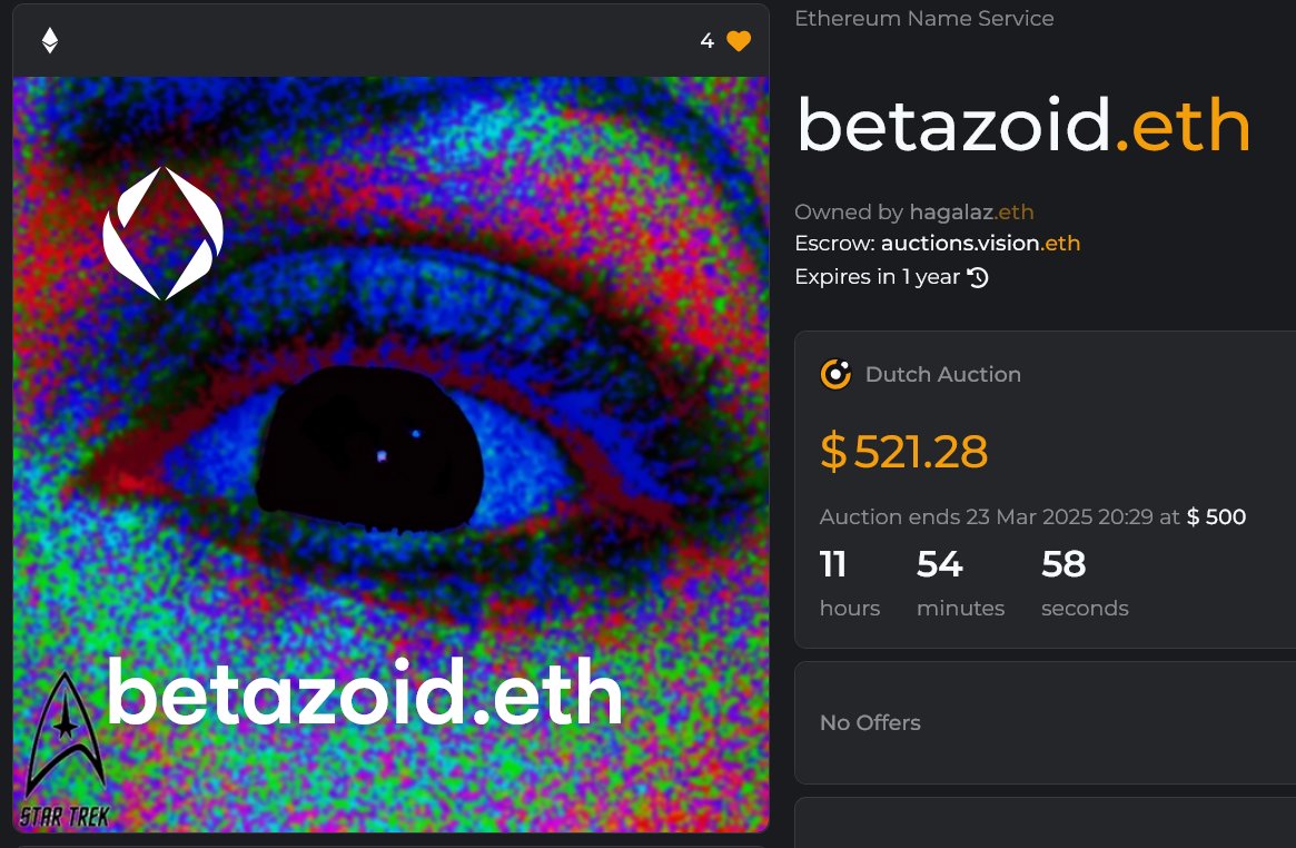 DefiAntzzzz's tweet photo. GM! It's my birthday today! ๐
Here's my #ENS @ensvision bday #DutchAuction ๐ฅ
#StarTrek #betazoid #hermetic #StarTrekVHP #fandom #trekkies #SciFi #Crypto #blockchain #DomainForSale #domainsforsale #DomainNameForSale #PrePunk10k #PrePunkClub #alchemy #astrology #theosophy https://t.co/m6le9WsYqy