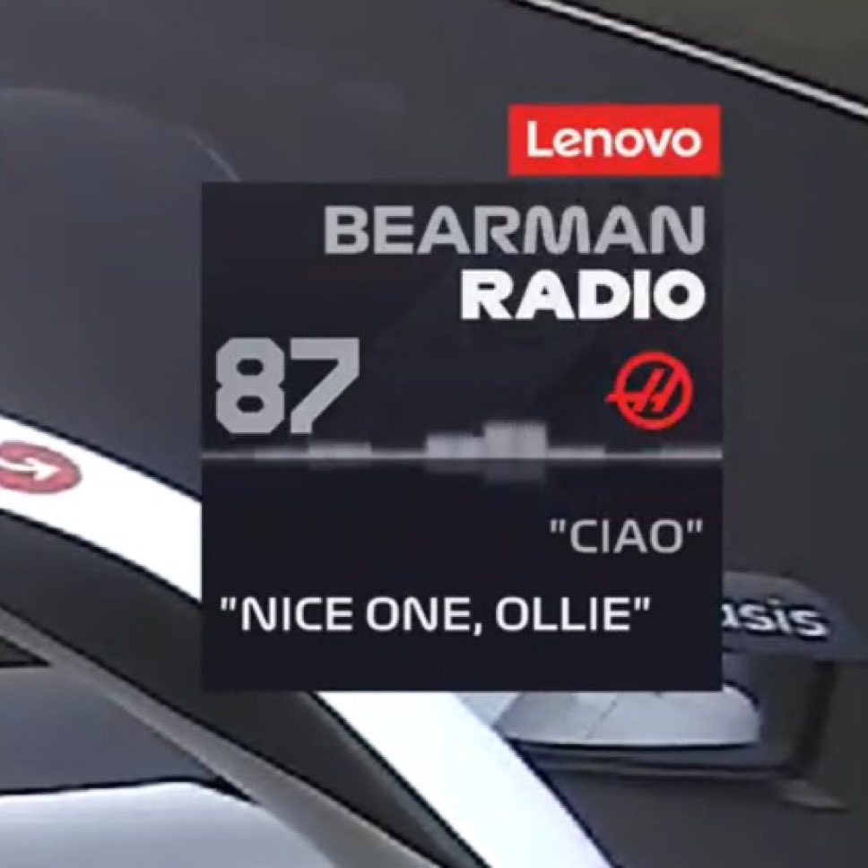 anapau_villa's tweet photo. Bearman después de rebasar a Lawson con su humilde Haas: “ciao 😌👋🏼” https://t.co/Na0hOiQZEJ