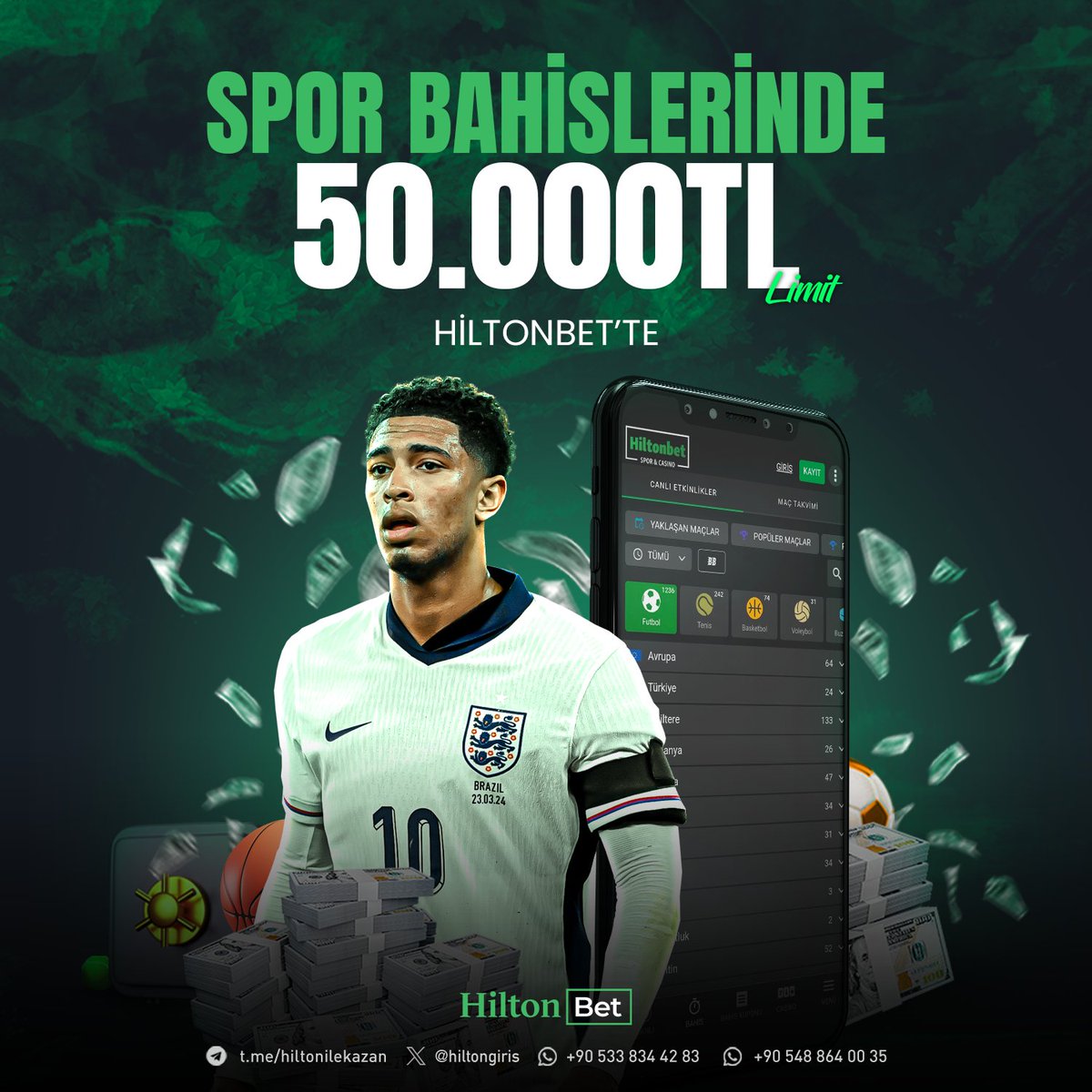 hiltongiris's tweet photo. 🚀Limitleri aşmaya hazır mısın?

🏆Spor bahislerinde 50.000 TL limit ile kazancın sınırlarını zorlamaya ne dersin?

💸Yatırımını yap,
🎁Birbirinden iyi promosyonlardan faydalan,
💰50.000 TL limit ile dilediğin gibi kazan!

🔗https://t.co/dM4TvH0ZSq https://t.co/u1KvsRp6cB
