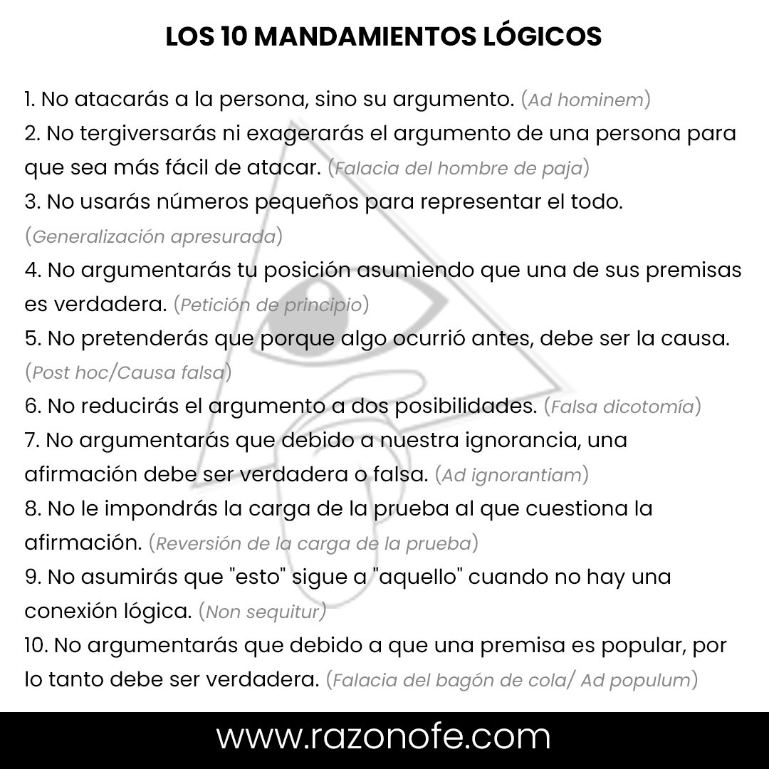 Razonofe's tweet photo. #Lógica #Falacias https://t.co/Hh7Pg4lgos