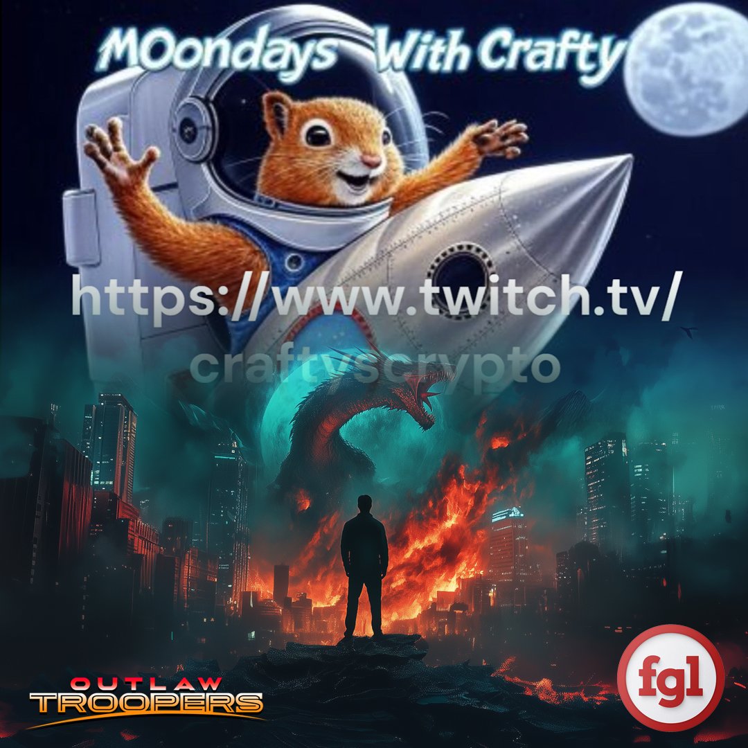 FGL_NFT's tweet image. Want some tips to improve your game? 🔥
Need some help in Outlaw Troopers? 🆘
Listen in on @CraftysCrypto Monday stream! 
🗓️ Tomorrow at 4:00 PM UTC
👉twitch.tv/craftyscrypto 
Make sure you don't miss out! 

#Crafty #moondayswithcrafty #outlawtroopers