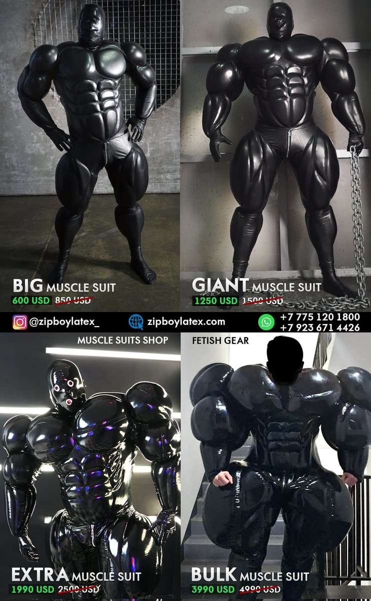 💪🏿Muscle Suits Shop:
We have 4 main unique models of Muscle Suits: