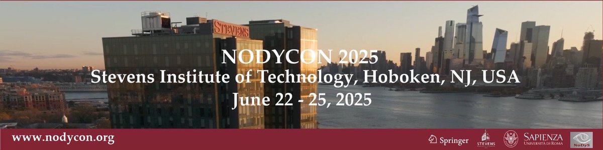 walterlacarbona's tweet image. Truly excited to share the first draft of the NODYCON 2025 program!
🔸 In-person program: nodycon.app.earendelplatform.com/program
🔸 Virtual program: …ycon_virtual.app.earendelplatform.com/program
Changing gear and getting ready for a memorable conference!
#StevensInstituteofTechnology #SapienzaUniversityofRome…