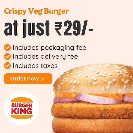 PravinTheOne's tweet photo. Hey, an awesome offer from Burger King is live on magicpin. Get Crispy Veg Burger + Fries delivered at ₹79 - All Charges included - Only on magicpin!

Use Code: NZGR9427 or click here: https://t.co/6in10oaccX
Don't miss out. Order now! https://t.co/fpD0SpiBnA