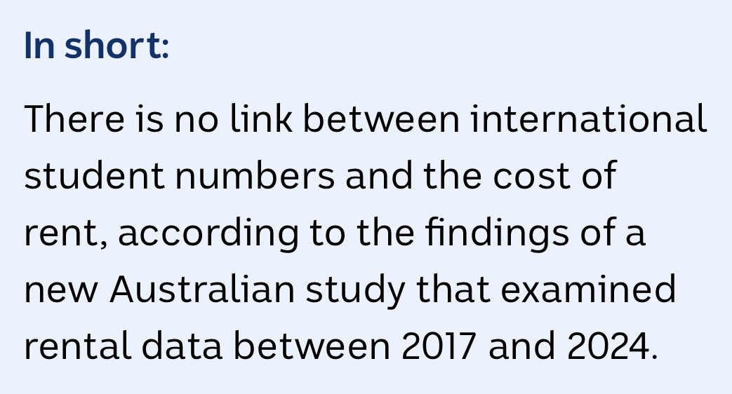 SustainableTall's tweet photo. Shouting it out for those at the back

International students not to blame for rising rents, Australian study finds 

https://t.co/3F5mp7q9kf https://t.co/KE5jiJepyV