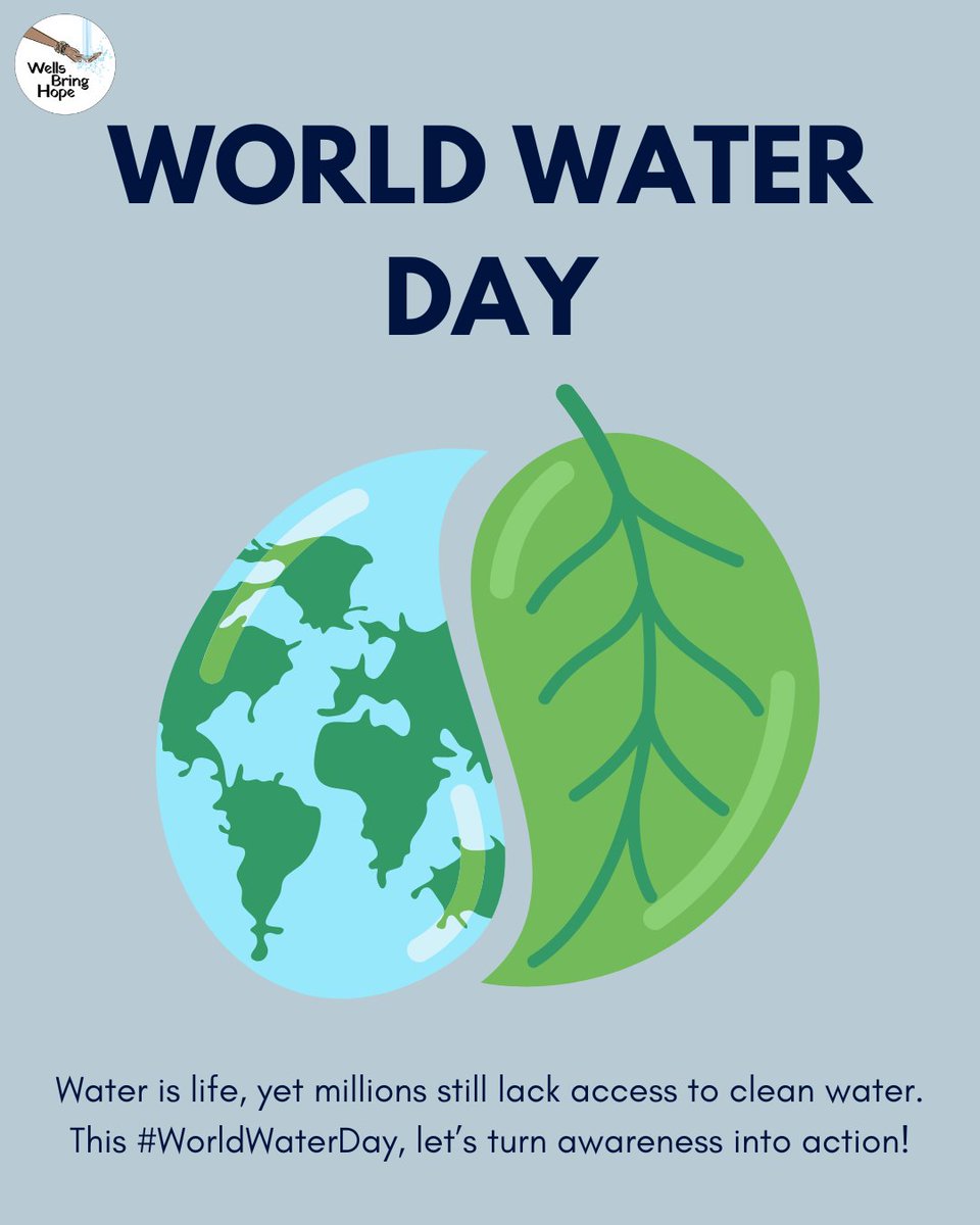 WellsBringHope's tweet photo. Every drop counts. Every well built changes lives. Join us in making clean water accessible to those in need. #WorldWaterDay https://t.co/aRCuFCdeue