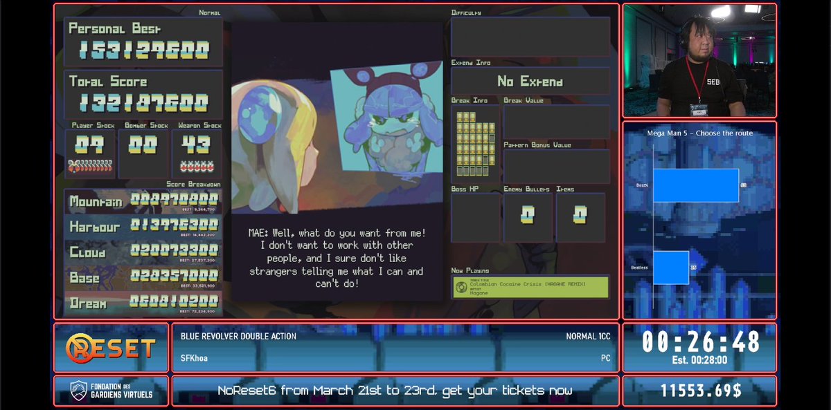 Hourra SFKhoa pour ta victoire lors de BLUE REVOLVER DOUBLE ACTION. Gardez un œil sur Donald Duck Goin' Quackers à venir. | Kudos to SFKhoa for conquering BLUE REVOLVER DOUBLE ACTION. Keep an eye out for Donald Duck Goin' Quackers🏁#speedrun #marathon #charity #noreset