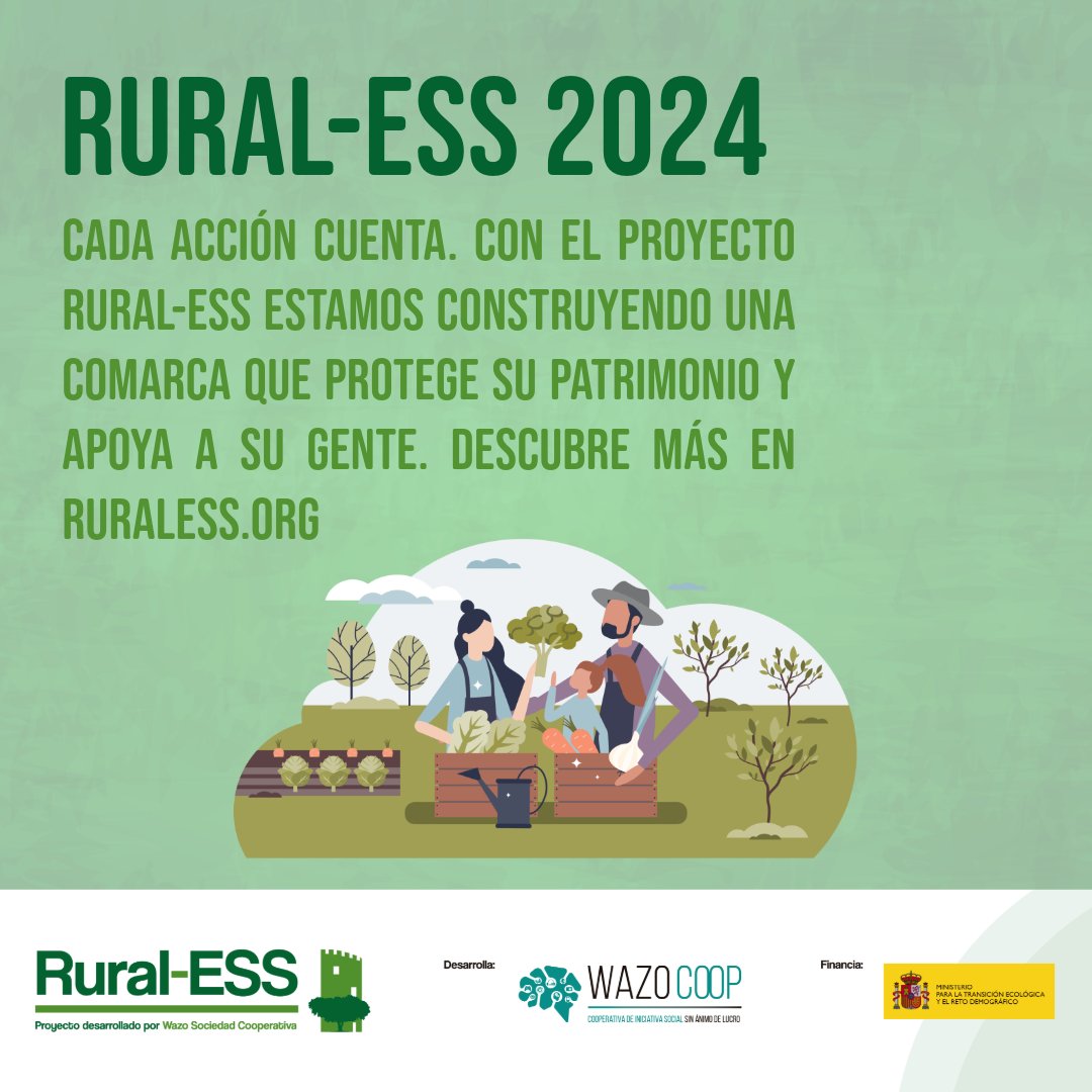 Cada acción cuenta. Con el proyecto Rural-ESS estamos construyendo una comarca que protege su patrimonio y apoya a su gente. Descubre más en ruraless.org #CulturaYNaturaleza #RuralESS