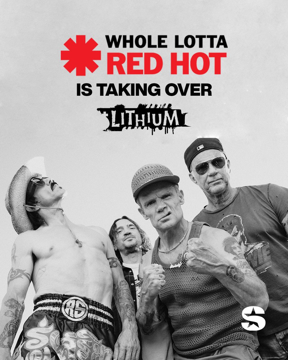We’re taking over Lithium! All day, hear our music and other artists we love and an archival show captured live from Milan, Italy in 2004. Our SiriusXM exclusive channel, Whole Lotta Red Hot, is on Lithium’s Channel 34 today only, or on the SiriusXM app - sxm.app.link/RCHP-Takeover